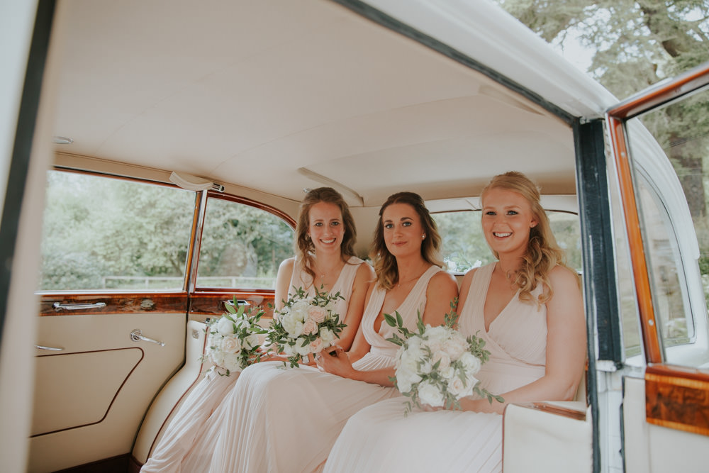 Pale Pink Bridesmaid Dresses Long Maxi Middleton Lodge Wedding Jamie Sia Photography