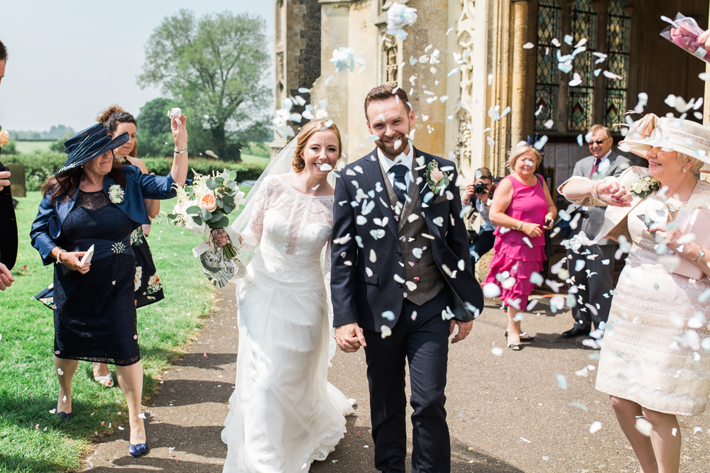 Bride Bridal Maggie Sottero Lace Long Sleeves A Line Navy Groom Suit Peach Rose Peony Eucalyptus Bouquet Confetti Moreves Barn Wedding Gemma Giorgio Photography
