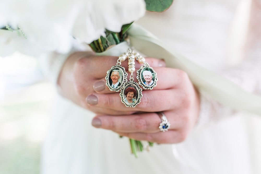 Memory Bouquet Charms Moreves Barn Wedding Gemma Giorgio Photography