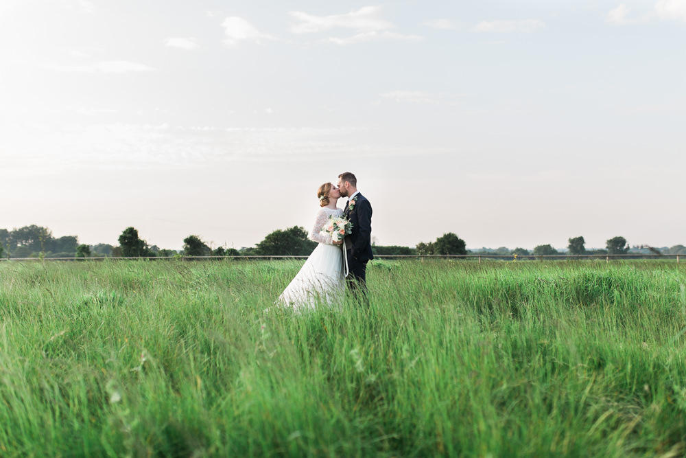 Bride Bridal Maggie Sottero Lace Long Sleeves A Line Navy Groom Suit Moreves Barn Wedding Gemma Giorgio Photography