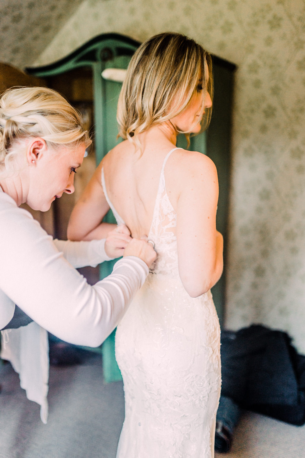 Limor Rosen Lace Dress Gown Bride Bridal Straps Lace Sequin Pheasant Harome Wedding Yorkshire Arabella Smith Photography