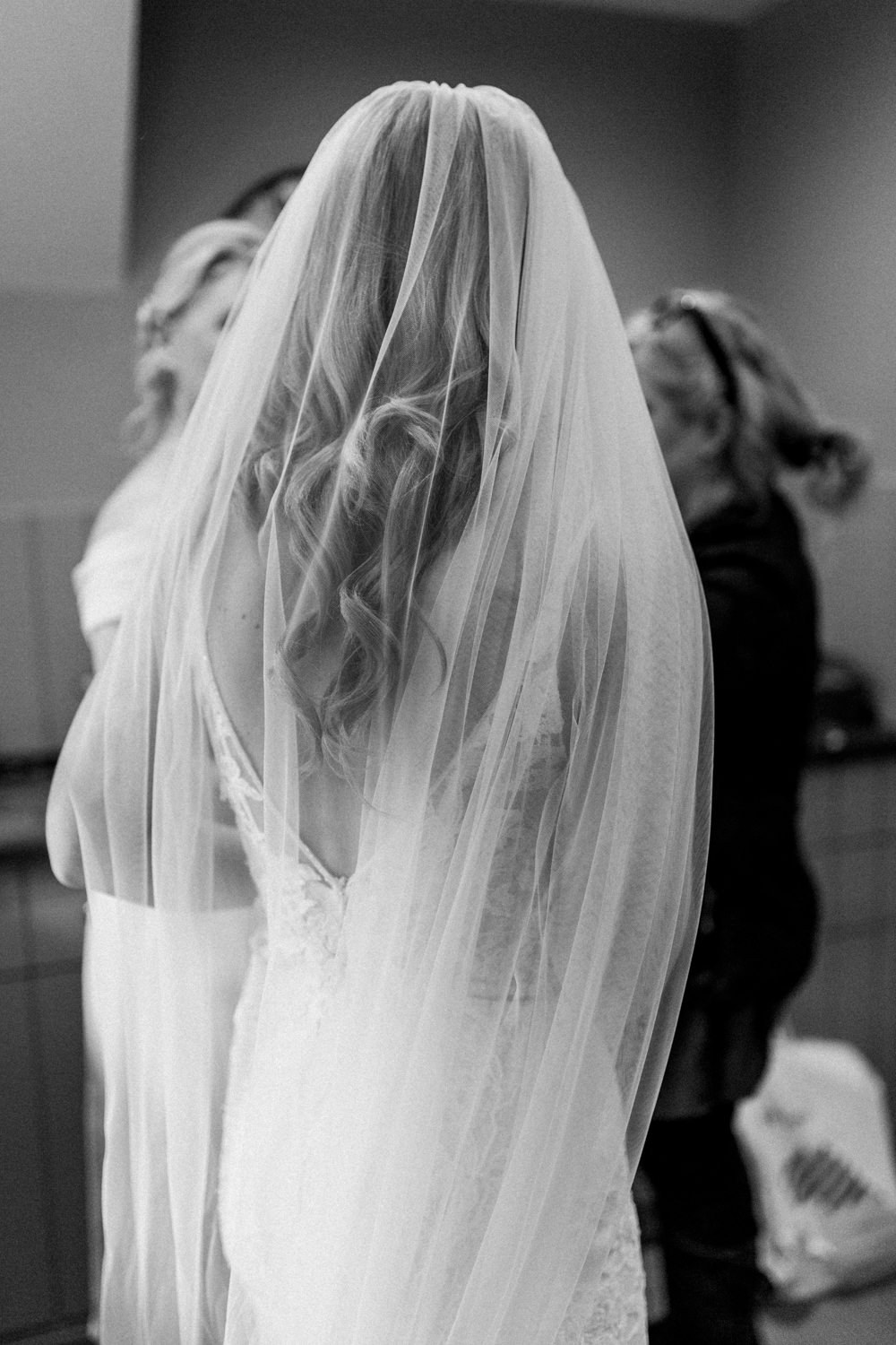 Bride Bridal Dress Gown Veil Tulle Pheasant Harome Wedding Yorkshire Arabella Smith Photography