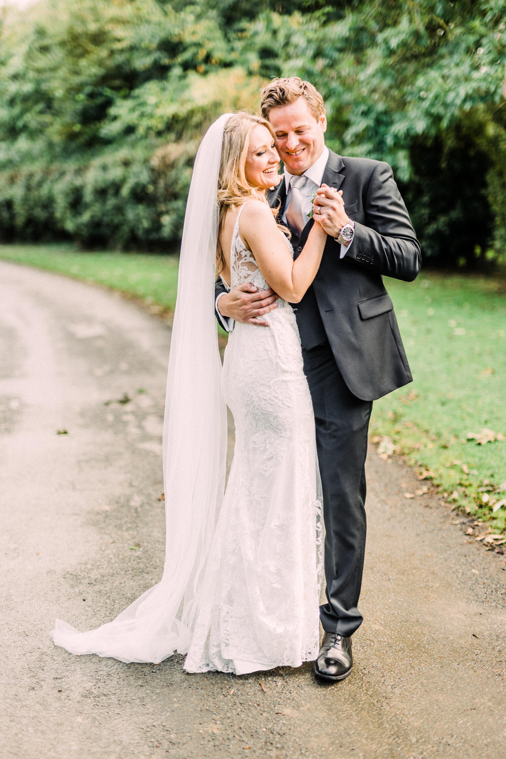 Limor Rosen Lace Dress Gown Bride Bridal Straps Lace Sequin Pheasant Harome Wedding Yorkshire Arabella Smith Photography
