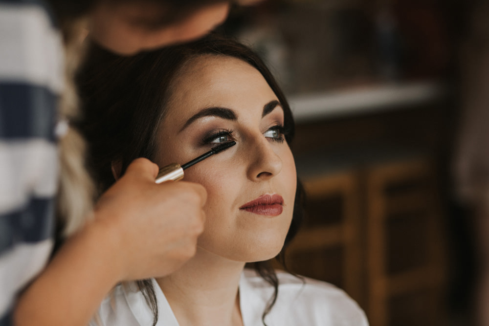 Outdoor Farm Field Rustic Garden Marquee Bride Morning Prep Natural Make-up | Fun and Relaxed Scrivelsby Walled Garden Wedding Brook Rose Photography