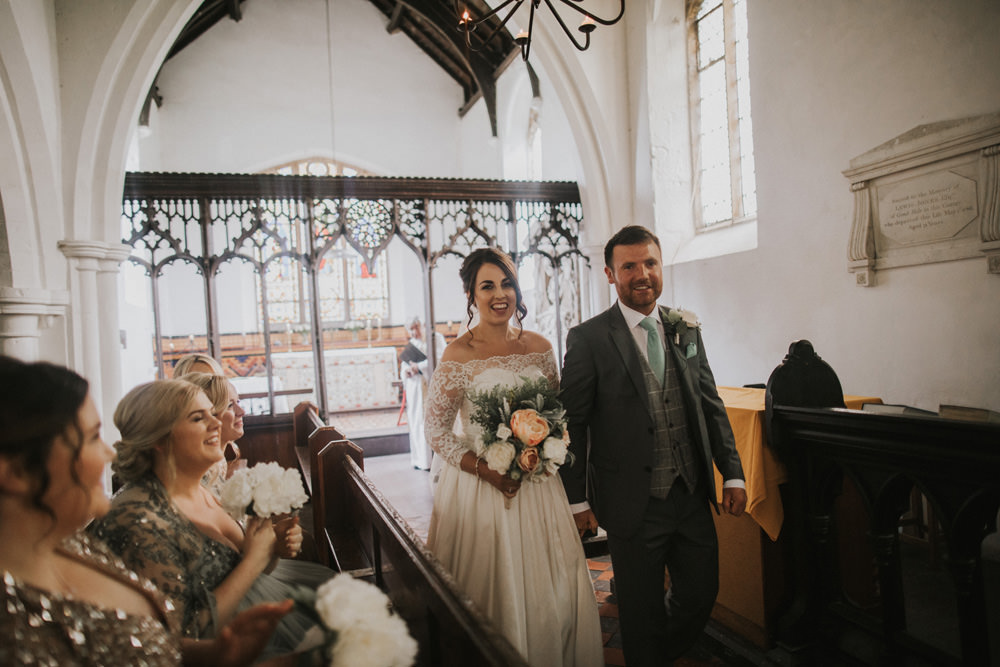 Outdoor Farm Field Rustic Garden Marquee Church Aisle Ceremony Foliage Bride Groom Vows | Fun and Relaxed Scrivelsby Walled Garden Wedding Brook Rose Photography
