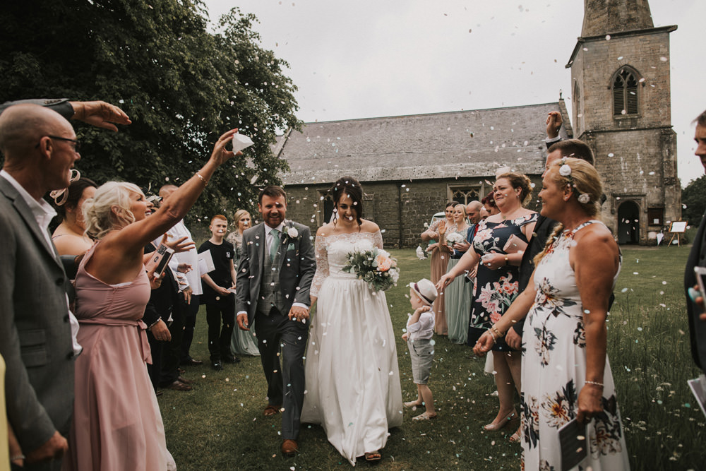 Outdoor Farm Field Rustic Garden Marquee Church Aisle Ceremony Foliage Bride Groom Confetti | Fun and Relaxed Scrivelsby Walled Garden Wedding Brook Rose Photography