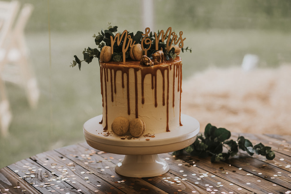 Outdoor Farm Field Wheat Rustic Garden Marquee Foliage Mr and Mrs Cake Topper Salted Caramel | Fun and Relaxed Scrivelsby Walled Garden Wedding Brook Rose Photography