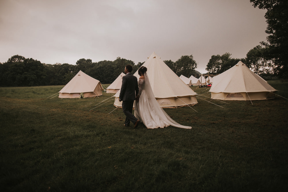 Outdoor Farm Field Wheat Rustic Garden Marquee Bell Tents Bride Groom | Fun and Relaxed Scrivelsby Walled Garden Wedding Brook Rose Photography