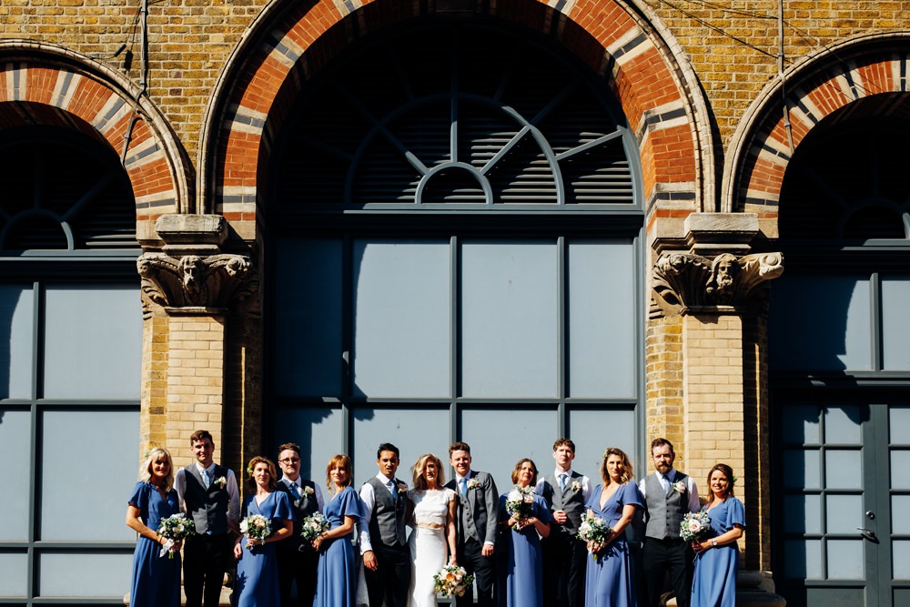 Bride Bridal Rime Arodaky Two Piece Crop Top Lace Top Skirt Peach Yellow Bouquet Reiss Groom Bridesmaids Groomsmen Bridal Party Tanner Warehouse Wedding Marianne Chua Photography