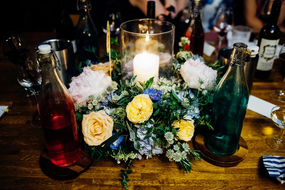 Centrepiece Flowers Floral Peonies Tanner Warehouse Wedding Marianne Chua Photography