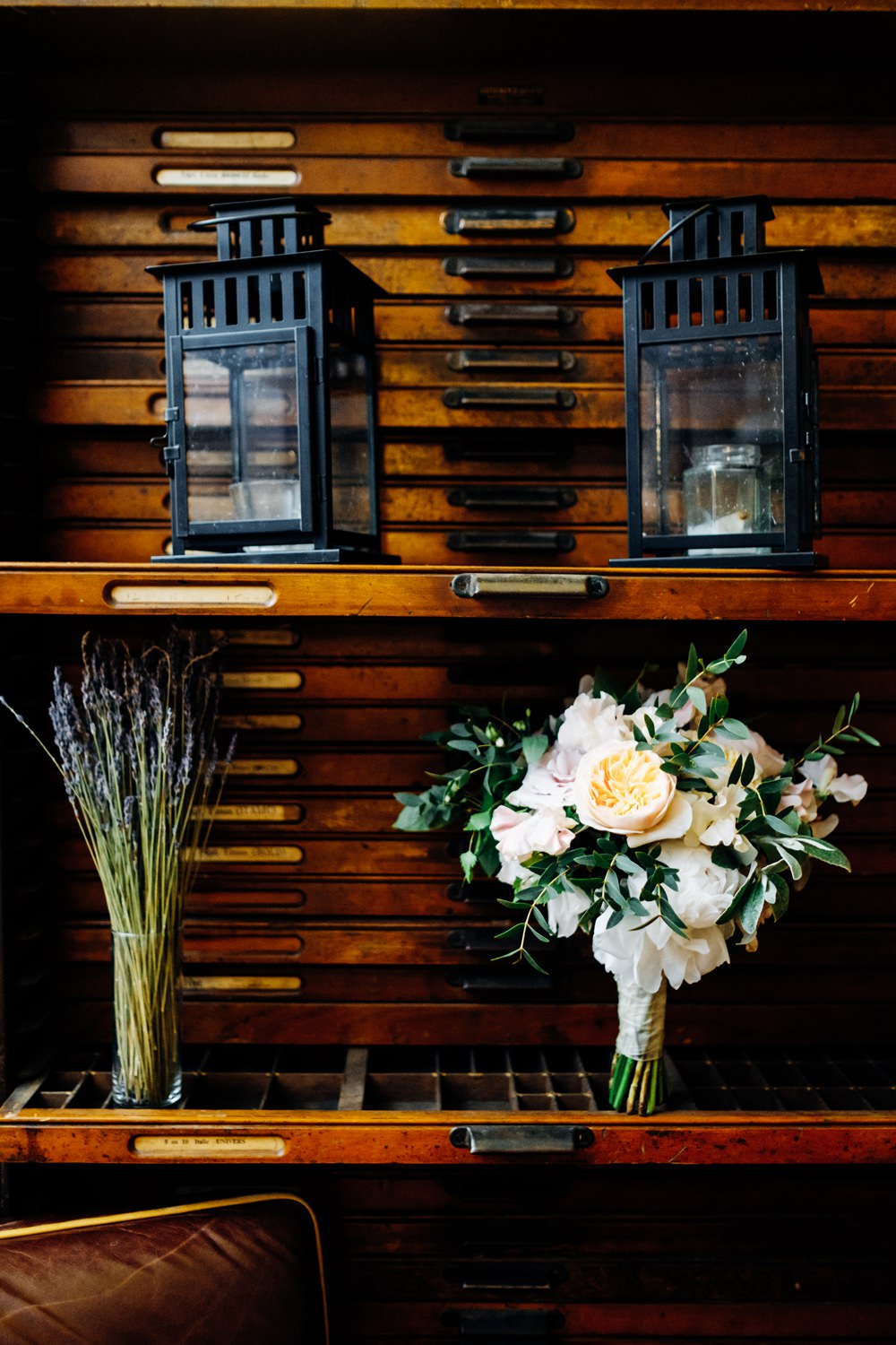 Bride Bridal Bouquet Peach White Peonies Tanner Warehouse Wedding Marianne Chua Photography