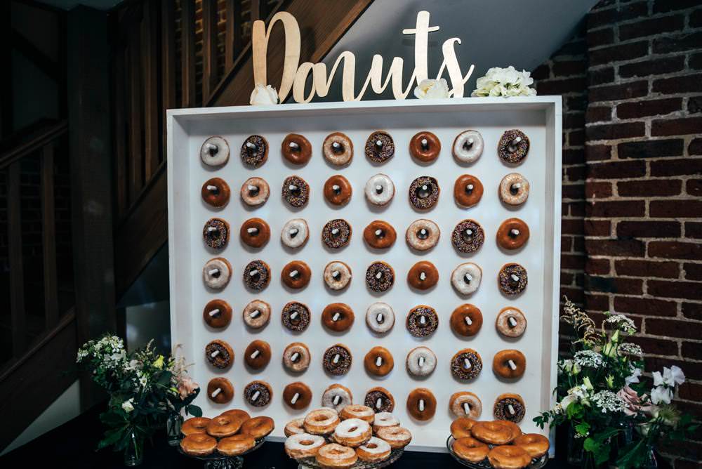 Donut Wall Warm Welcoming Wedding Three Flowers Photography