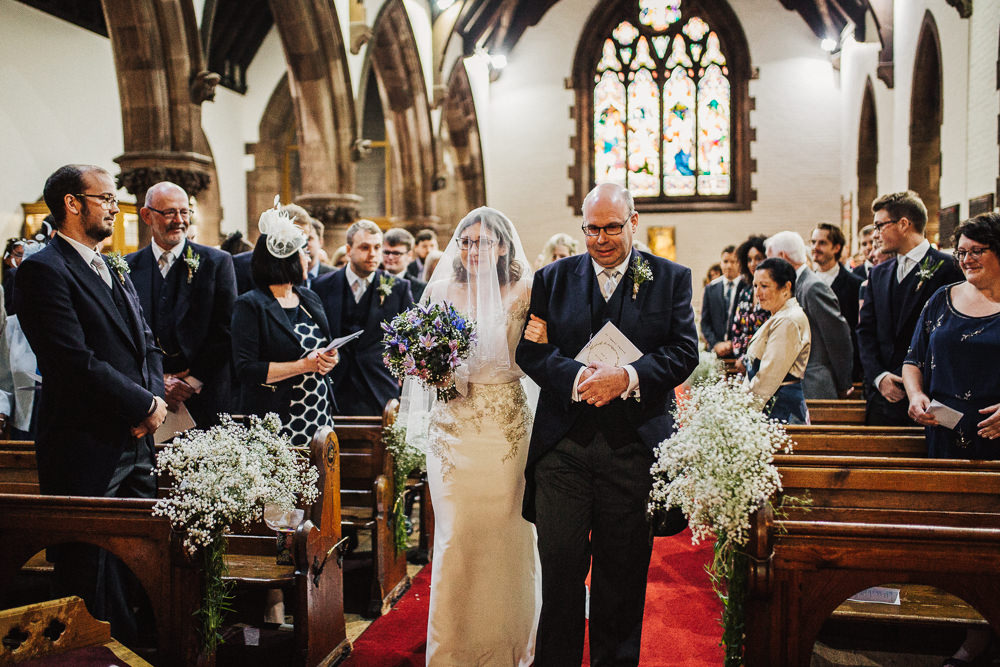 Bride Bridal Enzoani Fitted Wedding Dress Embellished Cap Sleeve Gypsophila Veil Glasses Whimsical Countryside Sperry Tent Wedding Emilie May Photography