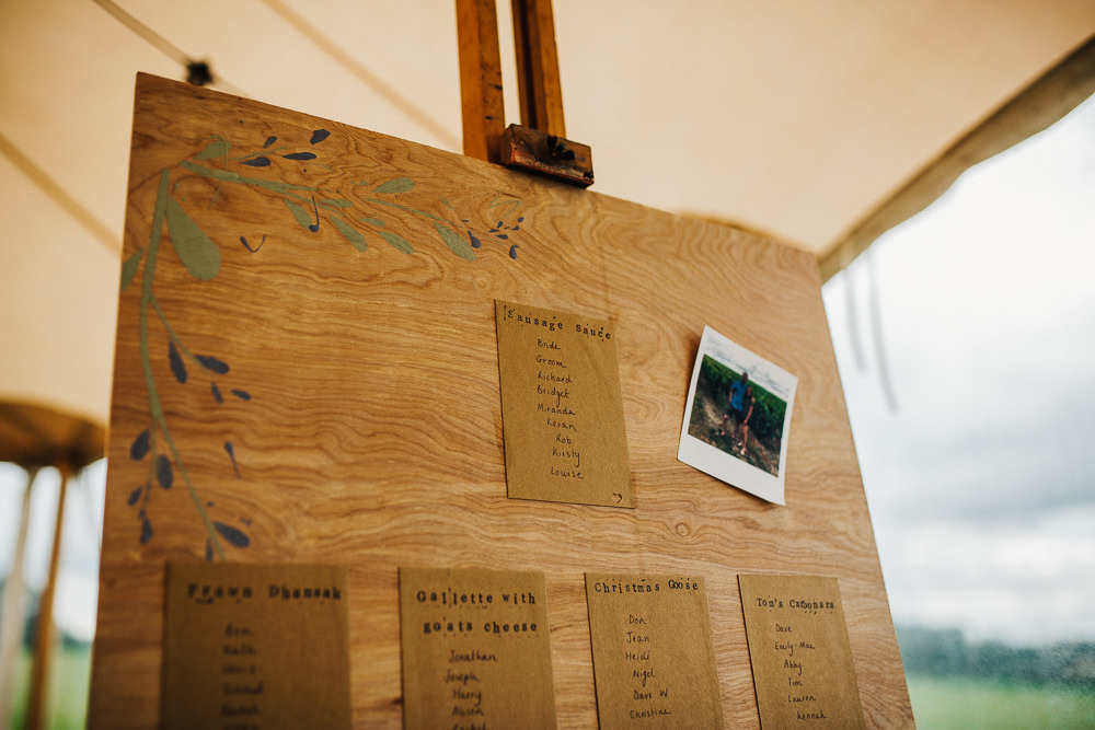 Table Plan Seating Chart Wooden Board Easel Whimsical Countryside Sperry Tent Wedding Emilie May Photography