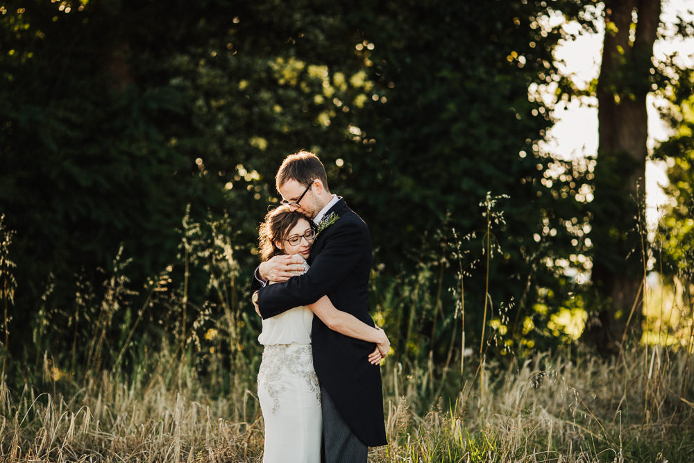 Bride Bridal Enzoani Fitted Wedding Dress Embellished Cap Sleeve Gypsophila Groom Tails Whimsical Countryside Sperry Tent Wedding Emilie May Photography