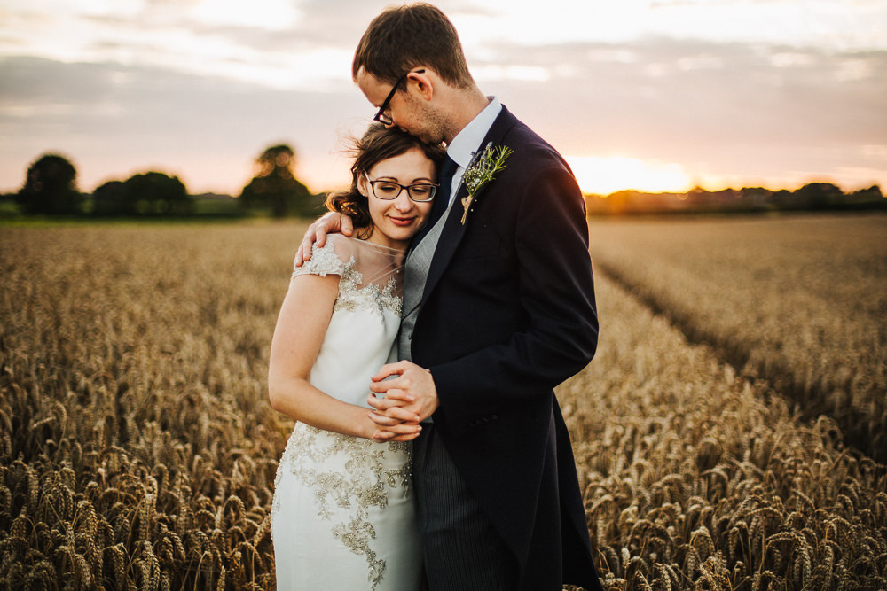 Bride Bridal Enzoani Fitted Wedding Dress Embellished Cap Sleeve Gypsophila Groom Tails Whimsical Countryside Sperry Tent Wedding Emilie May Photography
