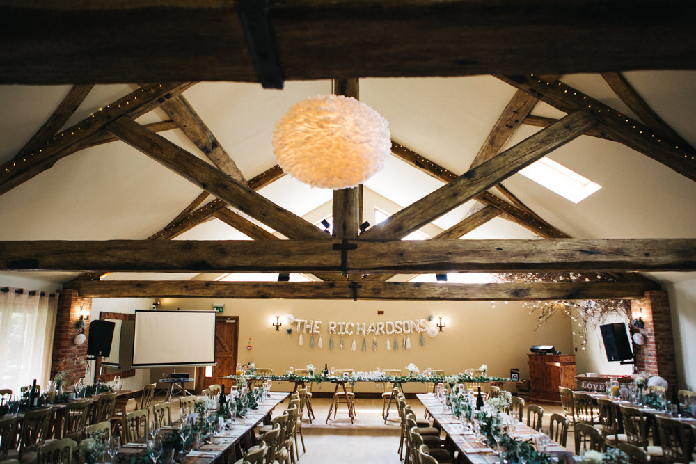 Decor Greenery Top Table Balloons Name Wray's Barn Whinstone View Wedding Sally T Photography