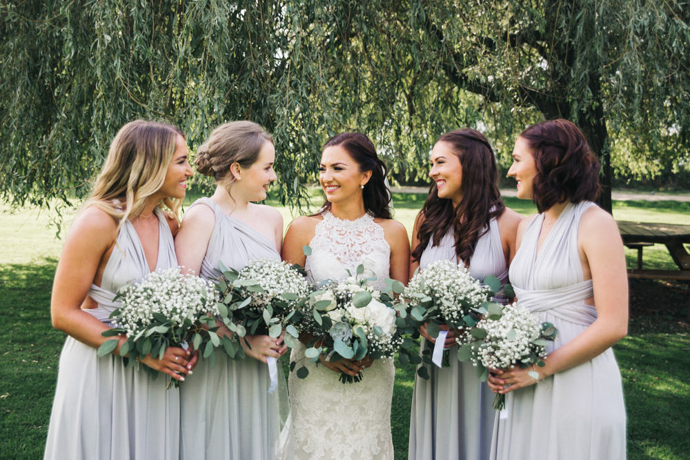 Grey Long Maxi Multiway Bridesmaid Dresses Wray's Barn Whinstone View Wedding Sally T Photography