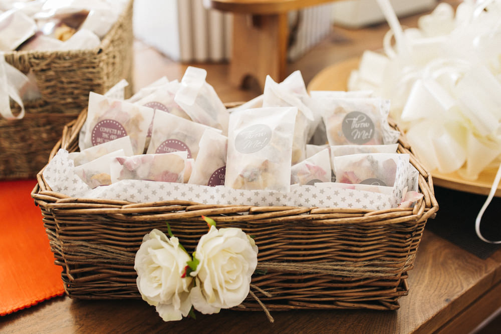 Confetti Basket Envelopes Glassine Wray's Barn Whinstone View Wedding Sally T Photography