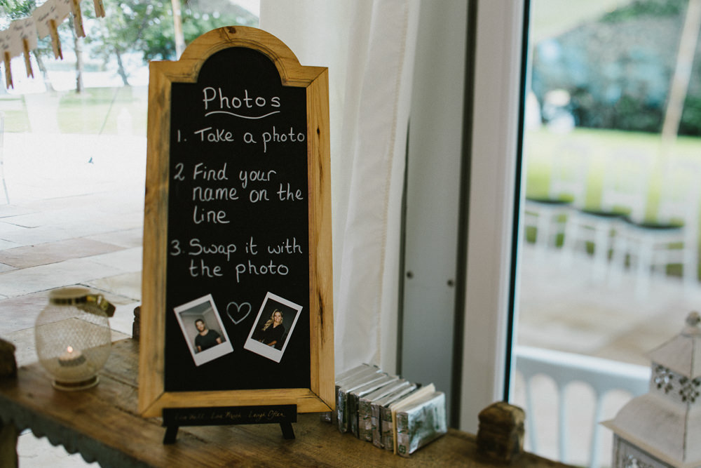 Photo Table Plan Polaroid Anna Carriga Wedding Honey and the Moon Photography