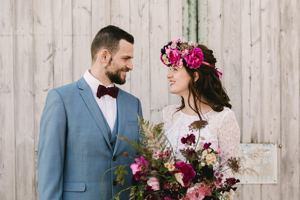 Bouquet Flowers Bride Bridal Dark Red Burgundy Marsala Oxblood Pink Magenta Antique Moody Floral Farm Wedding Ideas Jemma King Photography