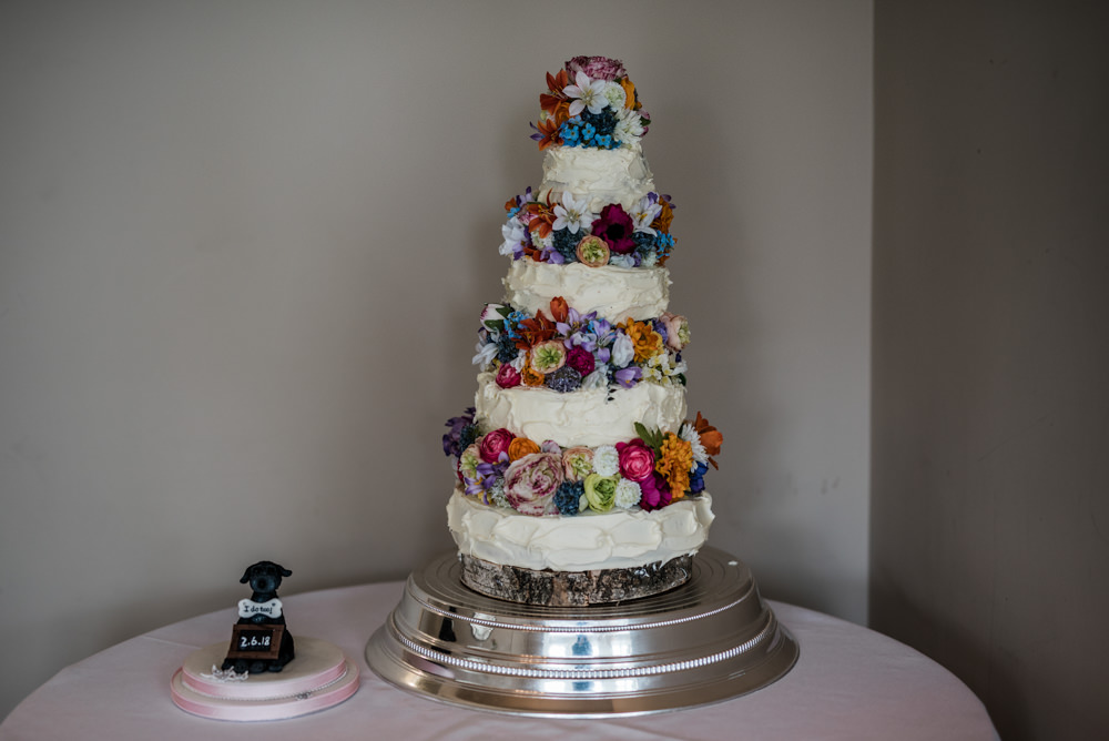 Cake Buttercream Flowers Tall Tiers Cleatham Hall Wedding Kazooieloki Photography