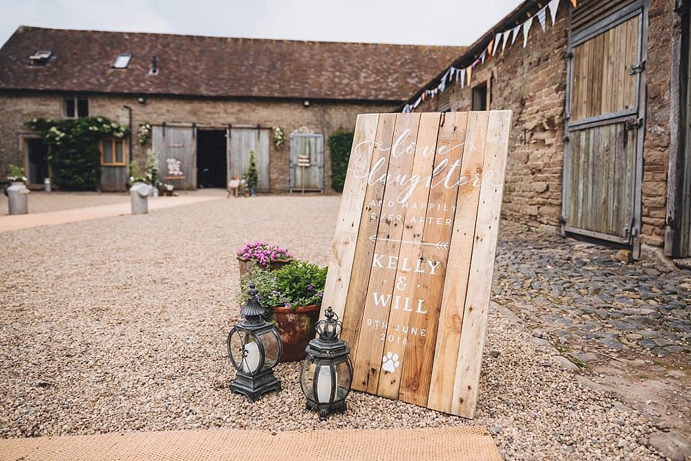 Wooden Pallet Sign Welcome Calligraphy Painted DIY Home Barn Tipi Wedding Marta May Photography