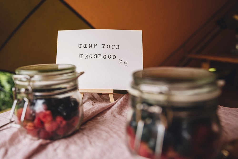 Pimp Your Prosecco Station Bar Stand DIY Home Barn Tipi Wedding Marta May Photography