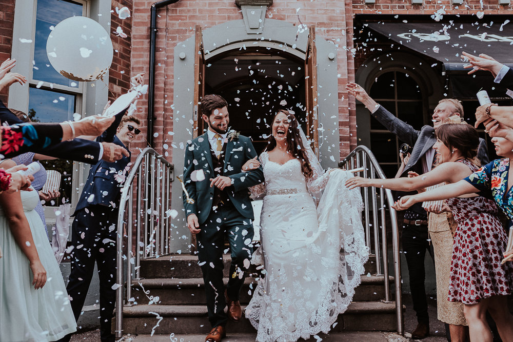Confetti Throw Faversham Wedding Leeds Steven Haddock Photography