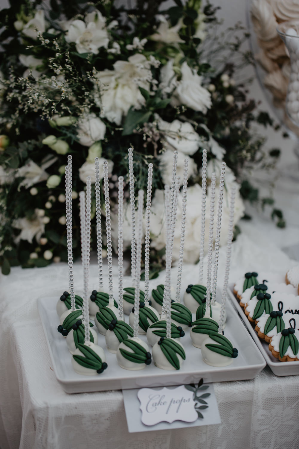 Olive Leaf Cake Pops Greece Destination Wedding Elena Popa Photography