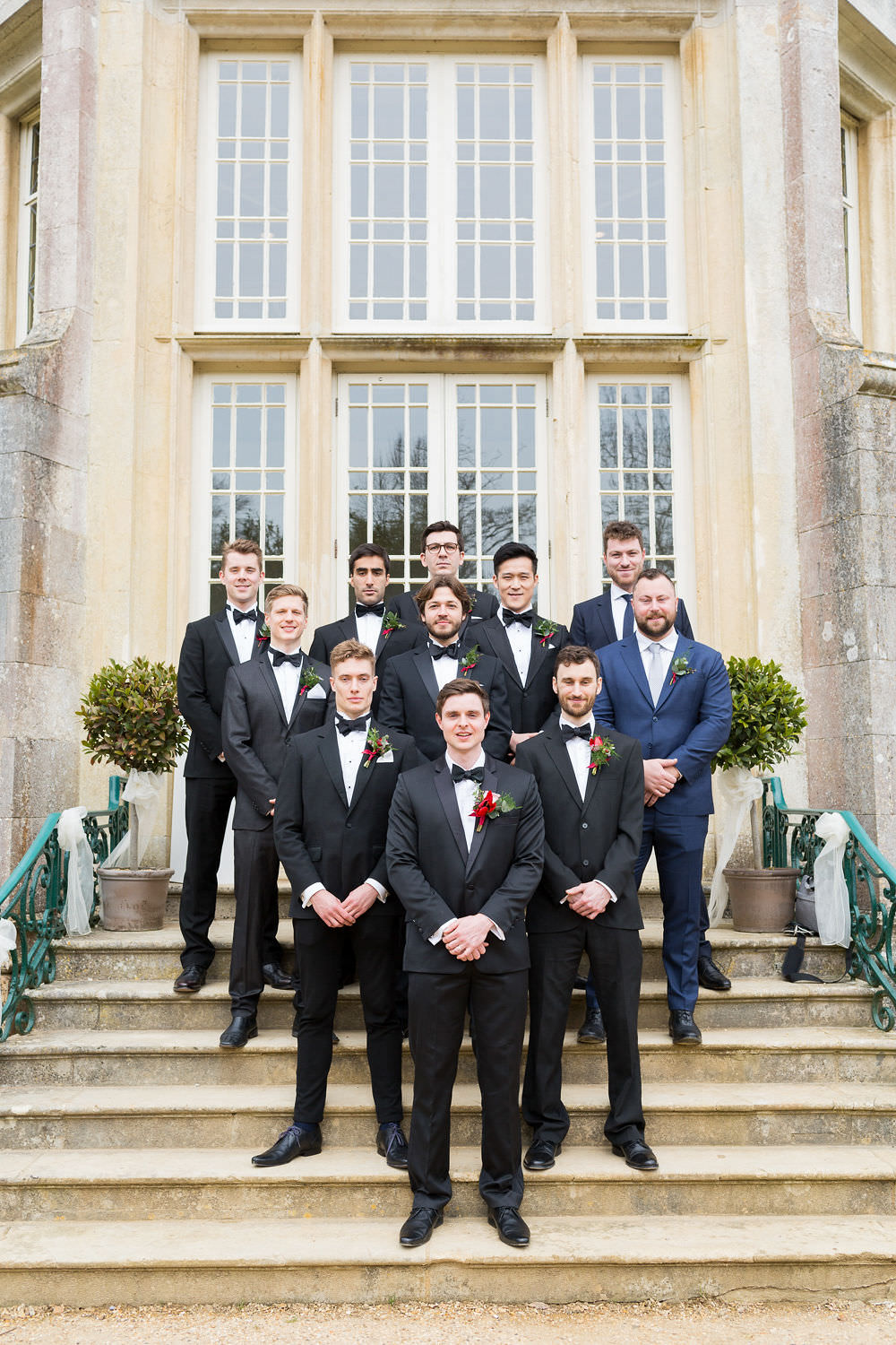 Groom Suit Tuxedo Black Bow Tie Groomsmen Highcliffe Castle Wedding Bowtie and Belle Photography