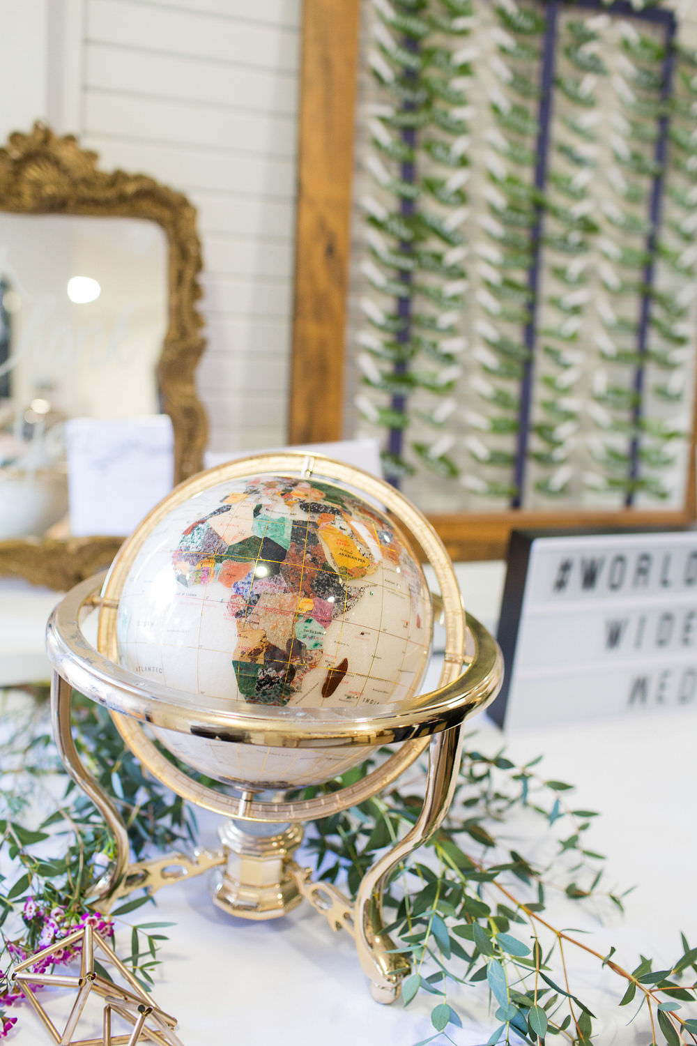Globe Decor Travel Highcliffe Castle Wedding Bowtie and Belle Photography