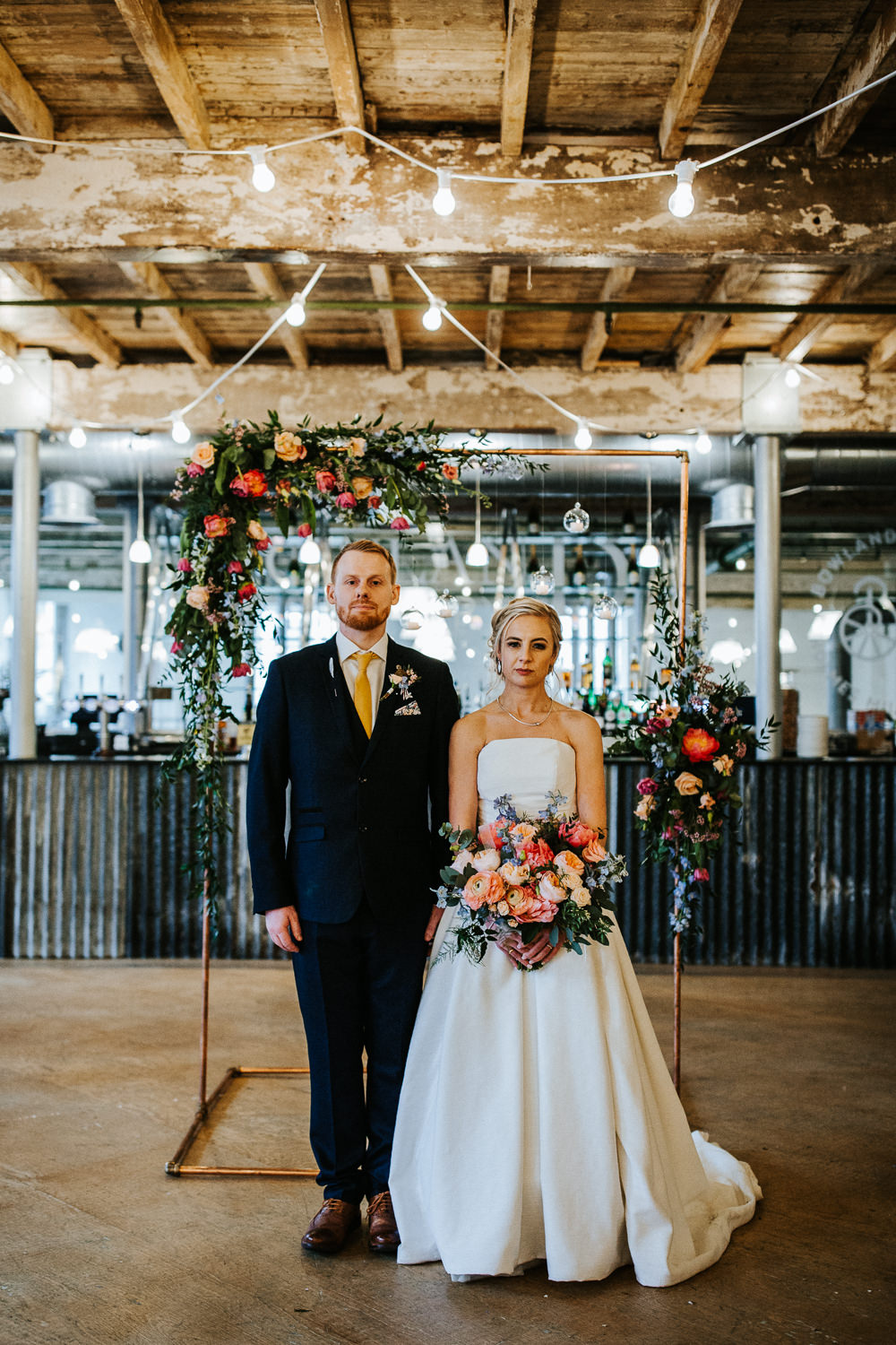 Backdrop Frame Flowers Candles Ceremony Arch Holmes Mill Wedding Emilie May Photography