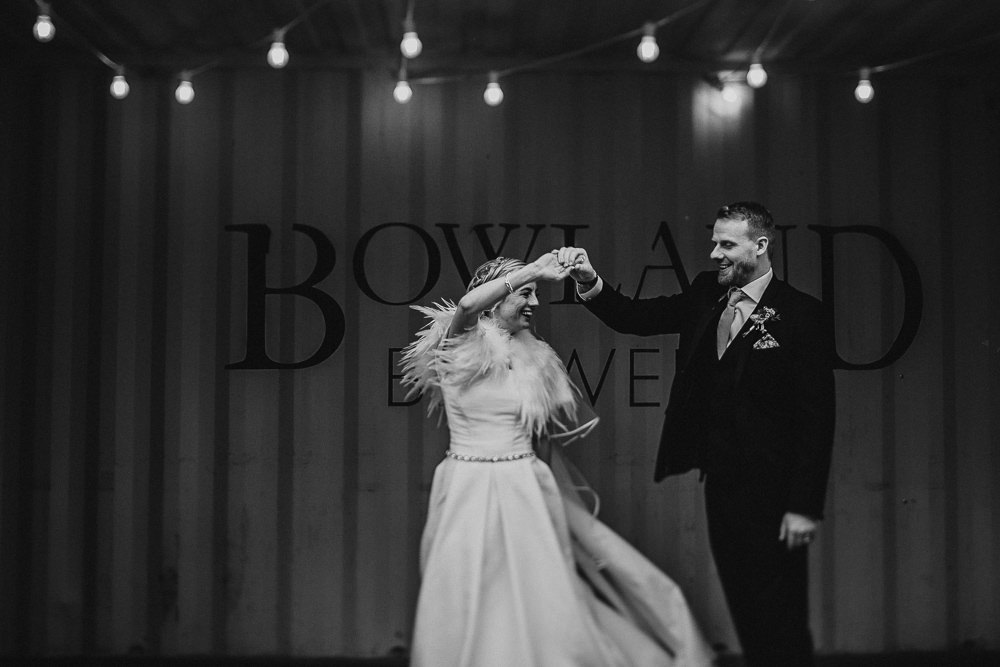 Bride Bridal Dress Gown Strapless Veil Jesus Peiro Belt Feather Bolero Holmes Mill Wedding Emilie May Photography