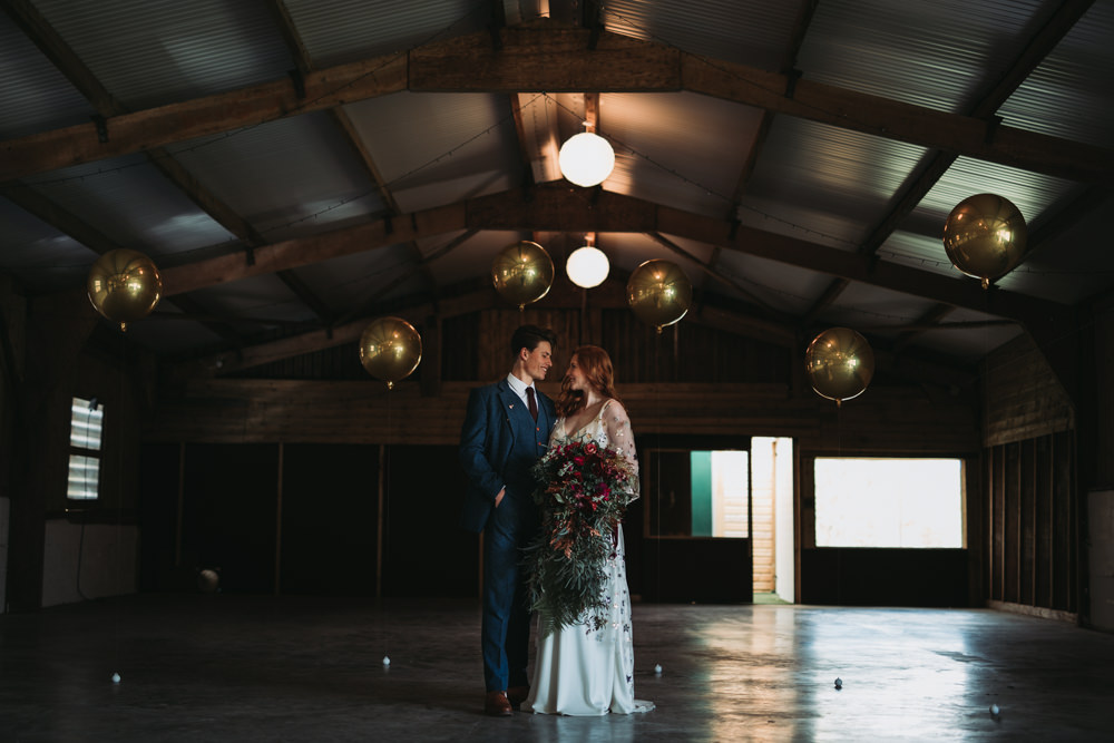 Industrial Luxe Wedding Ideas Balloon Installation Ayelle Photography