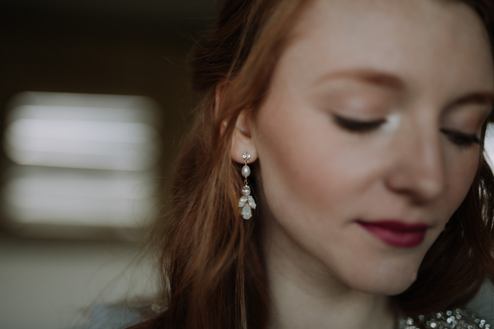 Earrings Bride Bridal Jewellery Industrial Luxe Wedding Ideas Balloon Installation Ayelle Photography