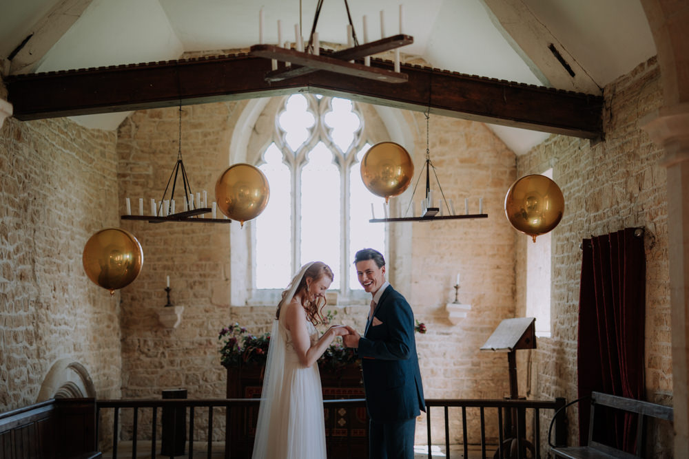 Industrial Luxe Wedding Ideas Balloon Installation Ayelle Photography