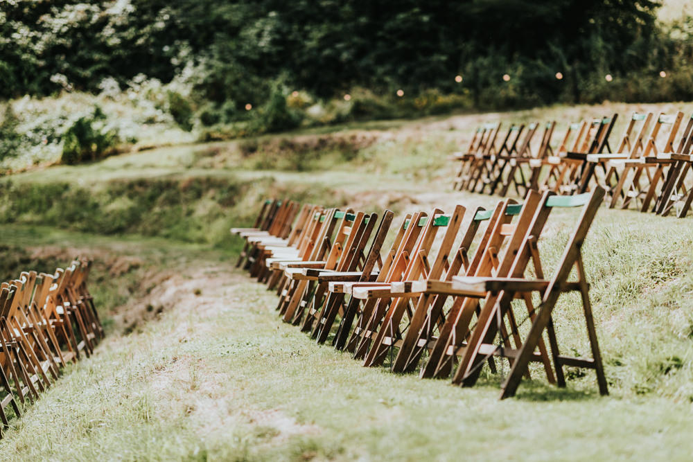 Keeper and The Dell Boho Farm Field Marquee DIY Alternative Rustic Outdoor Ceremony Arch Macrame Ivy | Relaxed Outdoor Wedding with 1000 Rainbow Origami Cranes Dan Biggins Photography