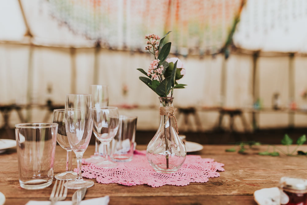 Keeper and The Dell Boho Farm Field Marquee DIY Alternative Rustic Faux Flowers Crochet | Relaxed Outdoor Wedding with 1000 Rainbow Origami Cranes Dan Biggins Photography
