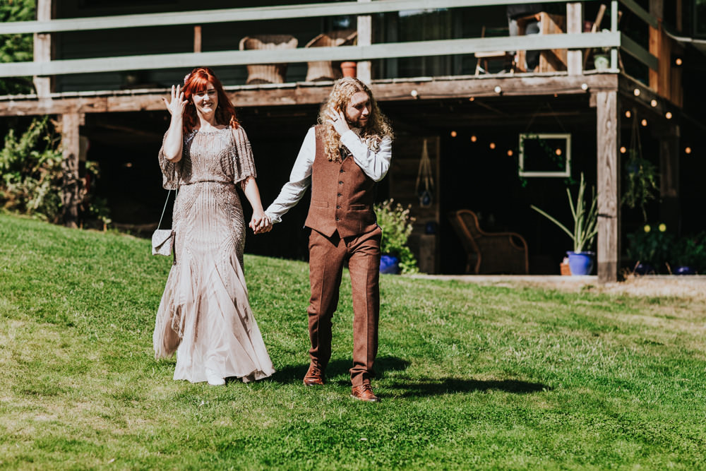 Keeper and The Dell Boho Farm Field Marquee DIY Alternative Rustic Bride Groom Pink Sequin Dress Brown Suit | Relaxed Outdoor Wedding with 1000 Rainbow Origami Cranes Dan Biggins Photography