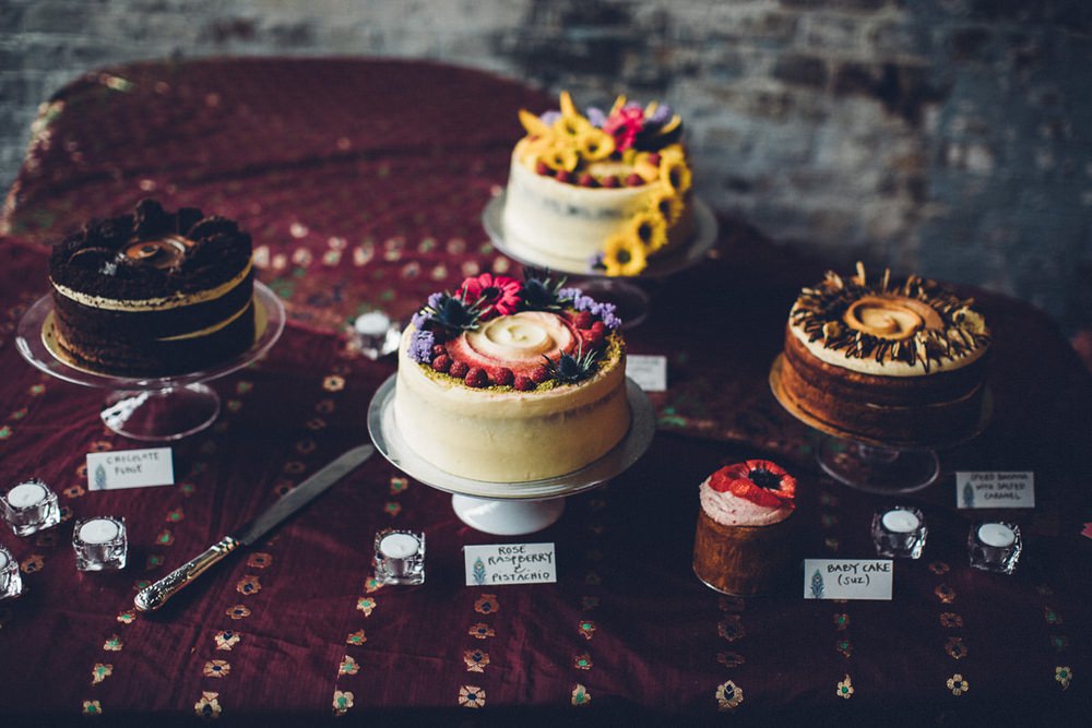Cake Table Piano Indian Fabric MC Motors Wedding LoveStruck Photography