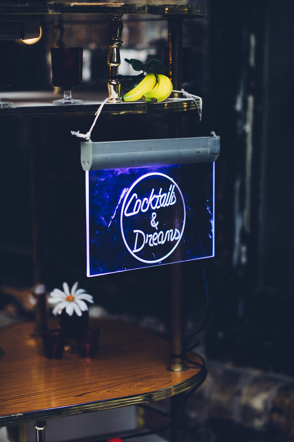 Cocktails & Dreams Neon Sign MC Motors Wedding LoveStruck Photography