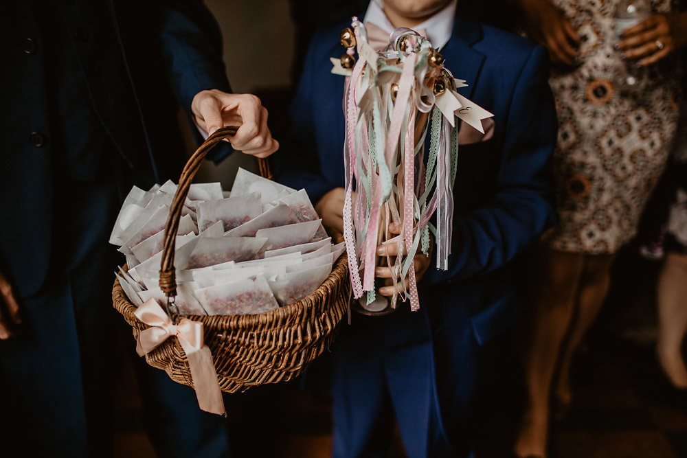 Confetti Basket Envelopes Wands Ribbons Norwich Cathedral Wedding Camilla Andrea Photography