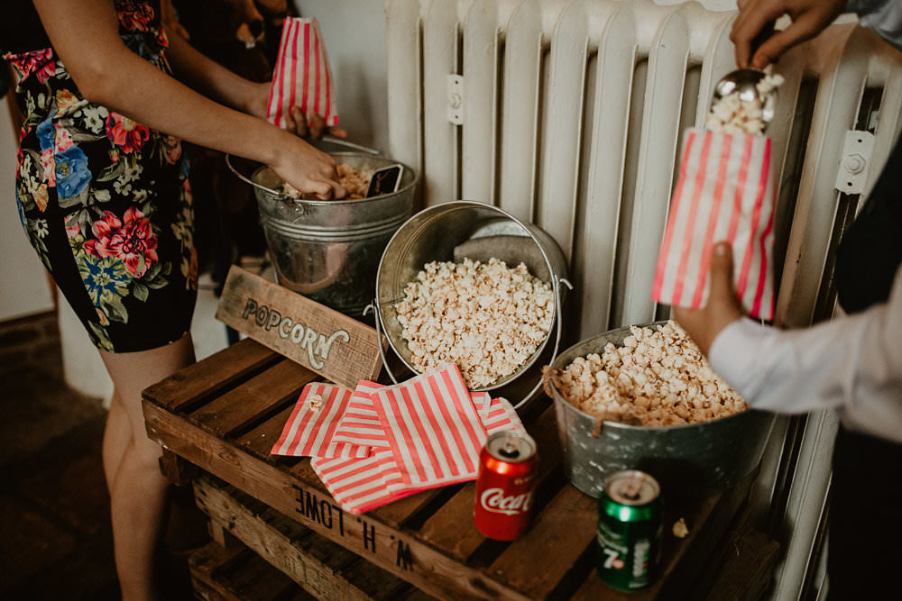 Popcorn Stand Station Bar Norwich Cathedral Wedding Camilla Andrea Photography