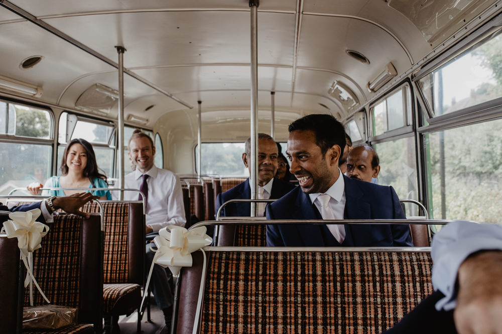 Osborne House Isle of Wight Natural Classic Bus Guest Transport Groom | Timeless Royal Inspired Seaside Wedding Holly Cade Photography