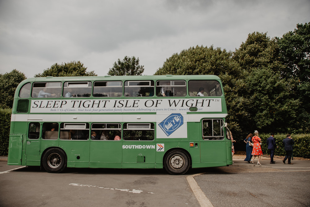 Osborne House Isle of Wight Natural Classic Bus Guest Transport Groom | Timeless Royal Inspired Seaside Wedding Holly Cade Photography