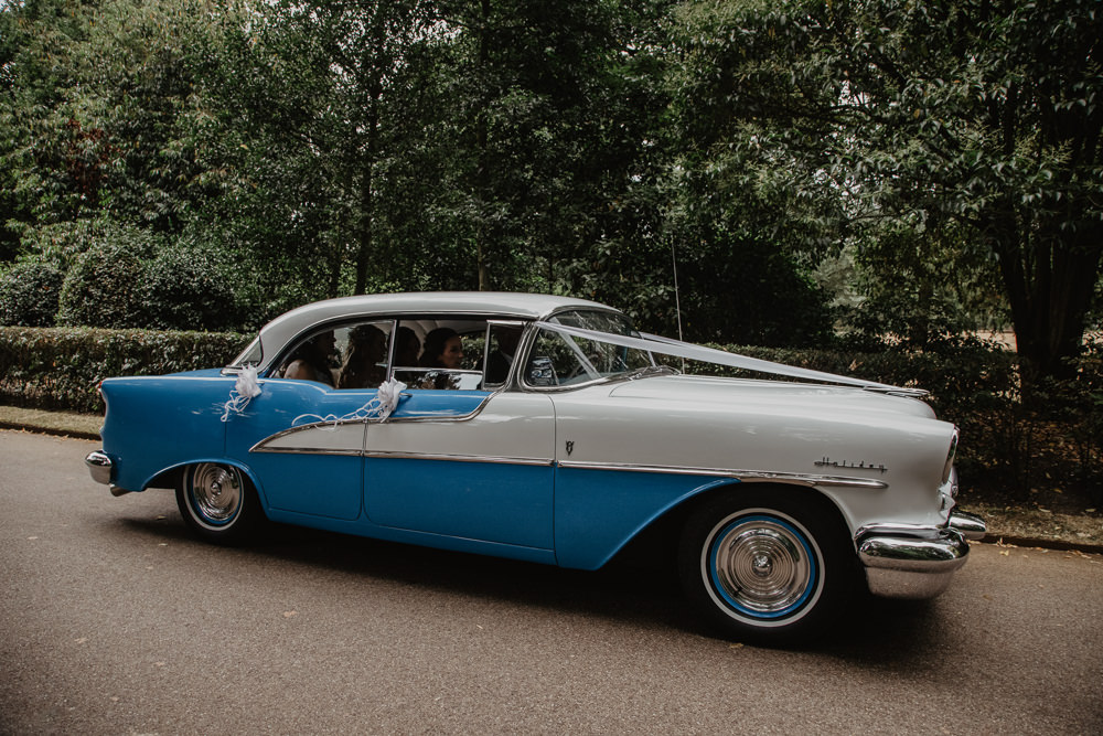 Osborne House Isle of Wight Natural Classic Bridal Transport Vintage Car Blue | Timeless Royal Inspired Seaside Wedding Holly Cade Photography