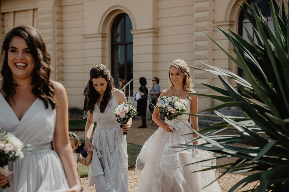 Osborne House Isle of Wight Natural Classic Bride Blush Pastel Bouquets Stella York Dress Vera Wang Bridesmaids | Timeless Royal Inspired Seaside Wedding Holly Cade Photography