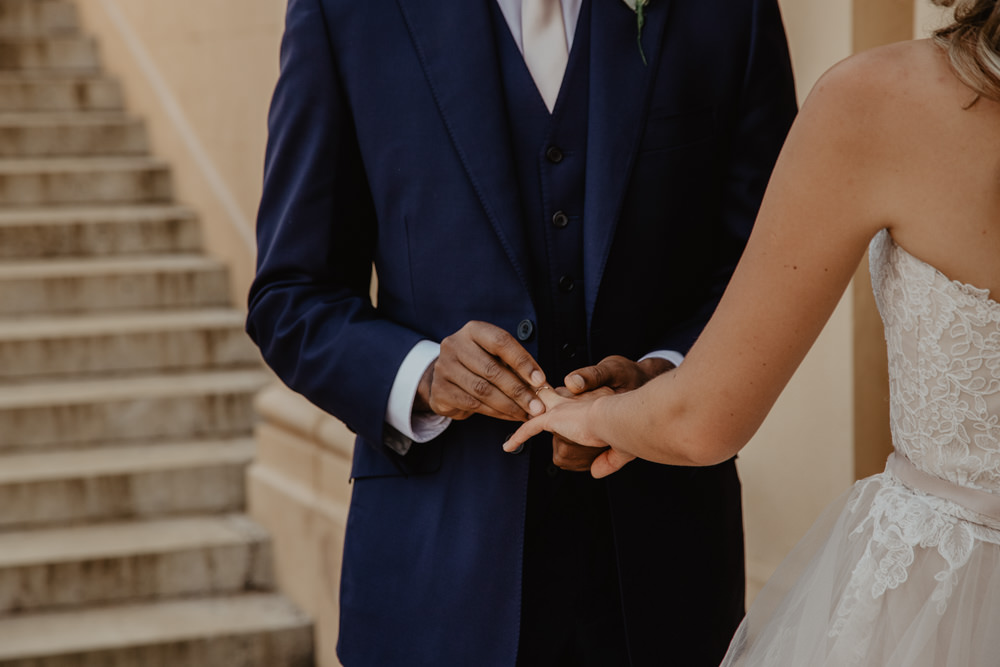 Osborne House Isle of Wight Natural Classic Bride Blush Pastel Bouquets Stella York Dress Groom Outdoor Ceremony Rings | Timeless Royal Inspired Seaside Wedding Holly Cade Photography