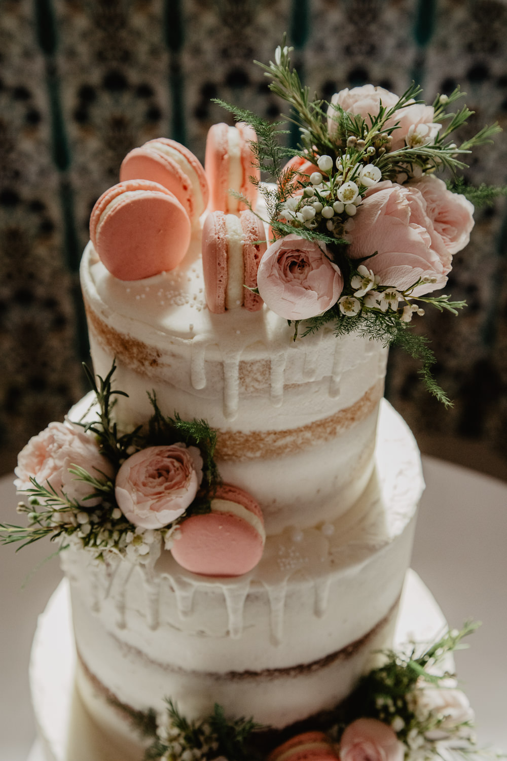 Osborne House Isle of Wight Natural Classic Blush Pastel Wooden Rustic Decor Wedding Breakfast Semi Naked Cake Macarons Fresh Flowers | Timeless Royal Inspired Seaside Wedding Holly Cade Photography